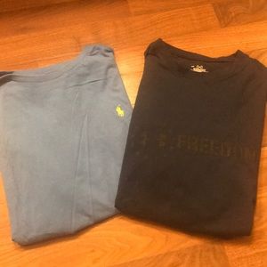 2 Mens t-shirts Large Polo and Under Armour